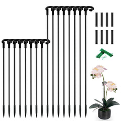 SupKing 17 inch black plant support stake front view