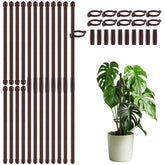 SupKing 30Pcs Plant Support Stakes 17 inch brown model front view