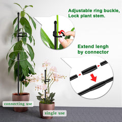 SupKing plant stakes in a garden setting supporting tomato plants