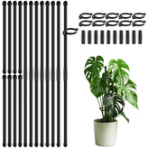 SupKing Plant Support Stakes 20Pcs 17-inch black design