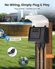 SURAIELEC WiFi Pool Timer showing mobile app control screen