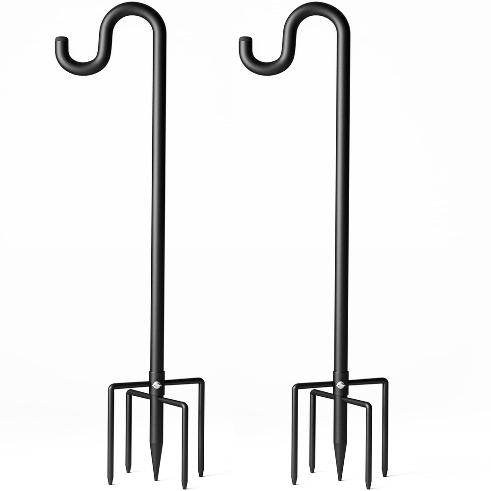 Surprizo 76-inch black shepherds hook with adjustable height