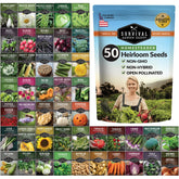 SURVIVAL GARDEN SEEDS 50 Pack Seed Vault front view