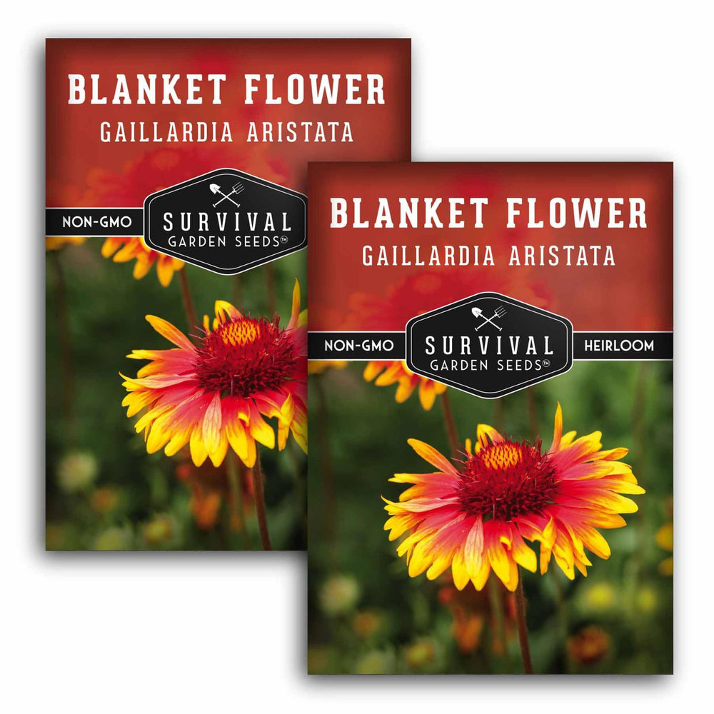 SURVIVAL GARDEN SEEDS Blanket Flower Seeds pack front view