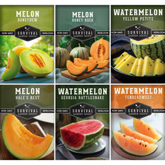 SURVIVAL GARDEN SEEDS Melon Seeds 6-Variety Pack front view