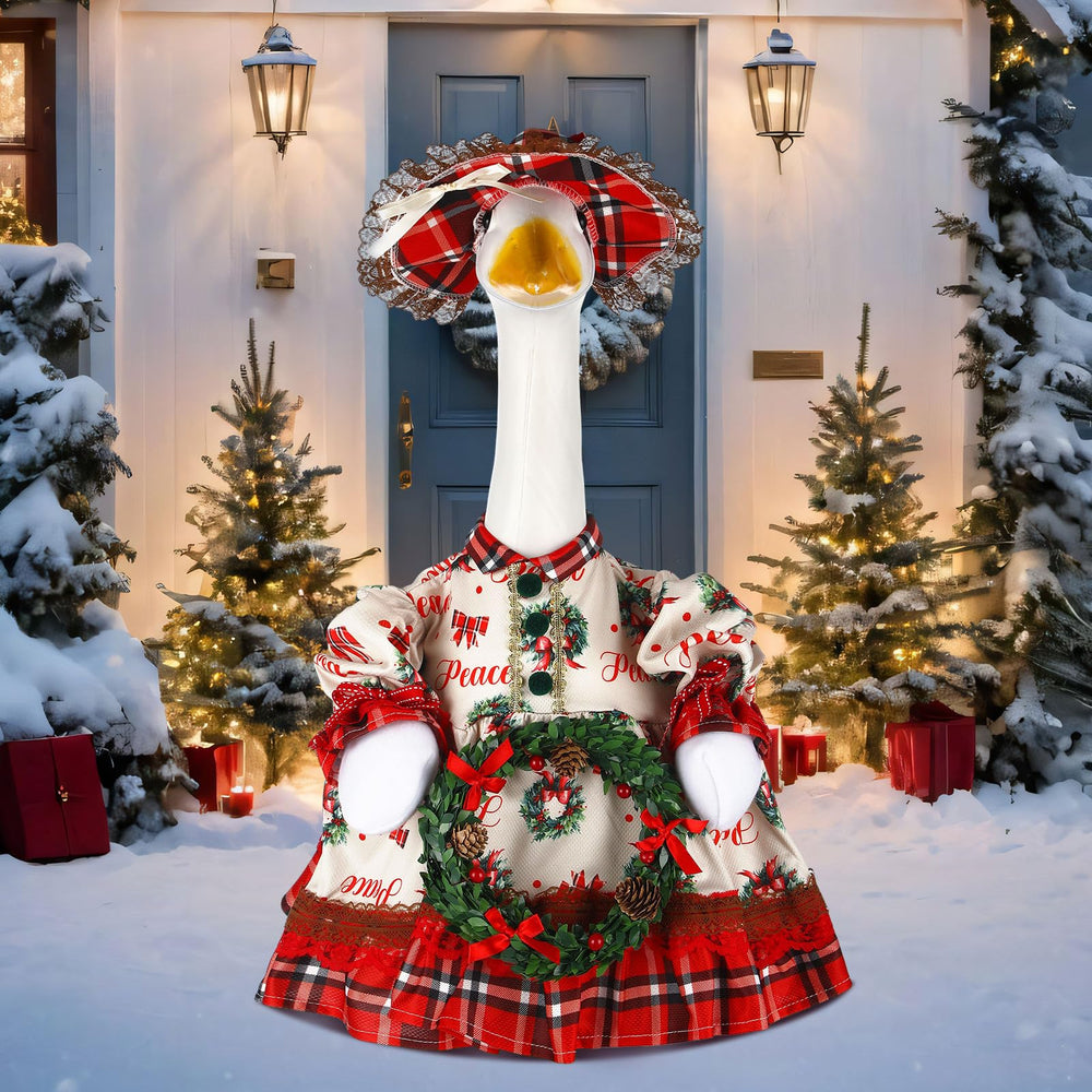 Suzile Christmas wreath goose costume set including a hat and skirt