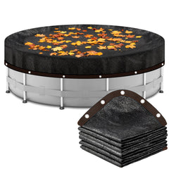 Svepndic 21ft Round Leaf Net Pool Cover, black, front view