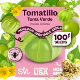 SVI Toma Verde Tomatillo Seeds package front view