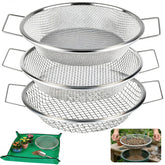 Svincolare 3PCS Soil Sifter Set with handles and mesh sizes
