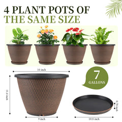 Svxtoby plant pot showing knitting pattern design