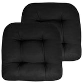 Sweet Home Collection Black Patio Chair Cushion front view