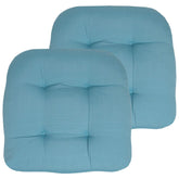 Sweet Home Collection Patio Chair Pads teal color front view