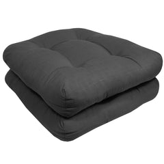 Sweet Home Collection Patio Cushions 19" x 19" Charcoal on a patio chair