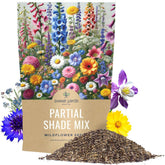 SWEET YARDS Bulk Wildflower Seeds Partial Shade Mix bag front view