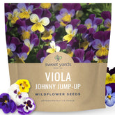 SWEET YARDS Johnny Jump-Up flower seeds packet front view