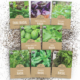 SWEET YARDS Organic Basil Seeds Variety Pack with eight individual packets