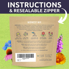 SWEET YARDS seeds packet with planting instructions