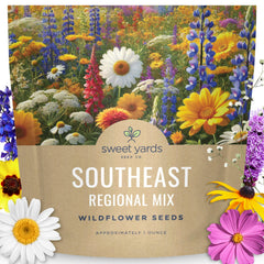SWEET YARDS Southeast Regional Mix wildflower seeds packet front view