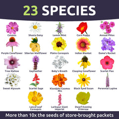 SWEET YARDS wildflower seeds packet showing zipper opening