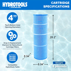 Swimline Ultra Filter element dimensions