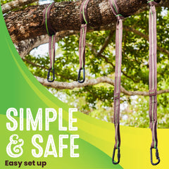 Swurfer Tree Swing Hammock Straps - close-up of straps