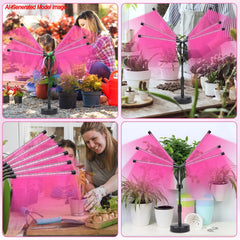 SYEIORAOM grow light illuminating various indoor plants