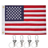 SYII 12x18 inch American boat flag with embroidered stars