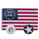 SYII 250th Anniversary Boat Flag 12x18 inch front view
