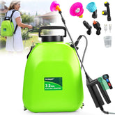 Sylsmart Battery Powered Backpack Sprayer front view with digital battery display