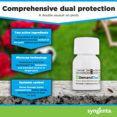 Syngenta Demand Duo Pesticide Spray back view with instructions
