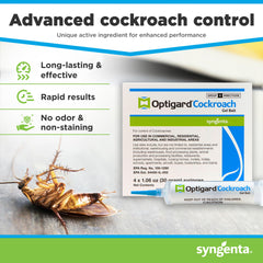 Syngenta Optigard Cockroach Gel package with four tubes
