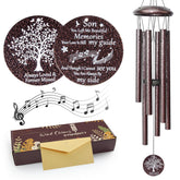 Synhonty Memorial Wind Chimes 25in bronze front view