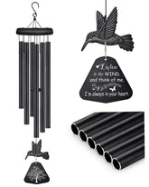 Synhonty Sympathy Wind Chimes black hummingbird design front view
