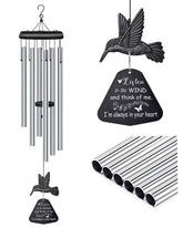 Synhonty Sympathy Wind Chimes with Hummingbird design front view