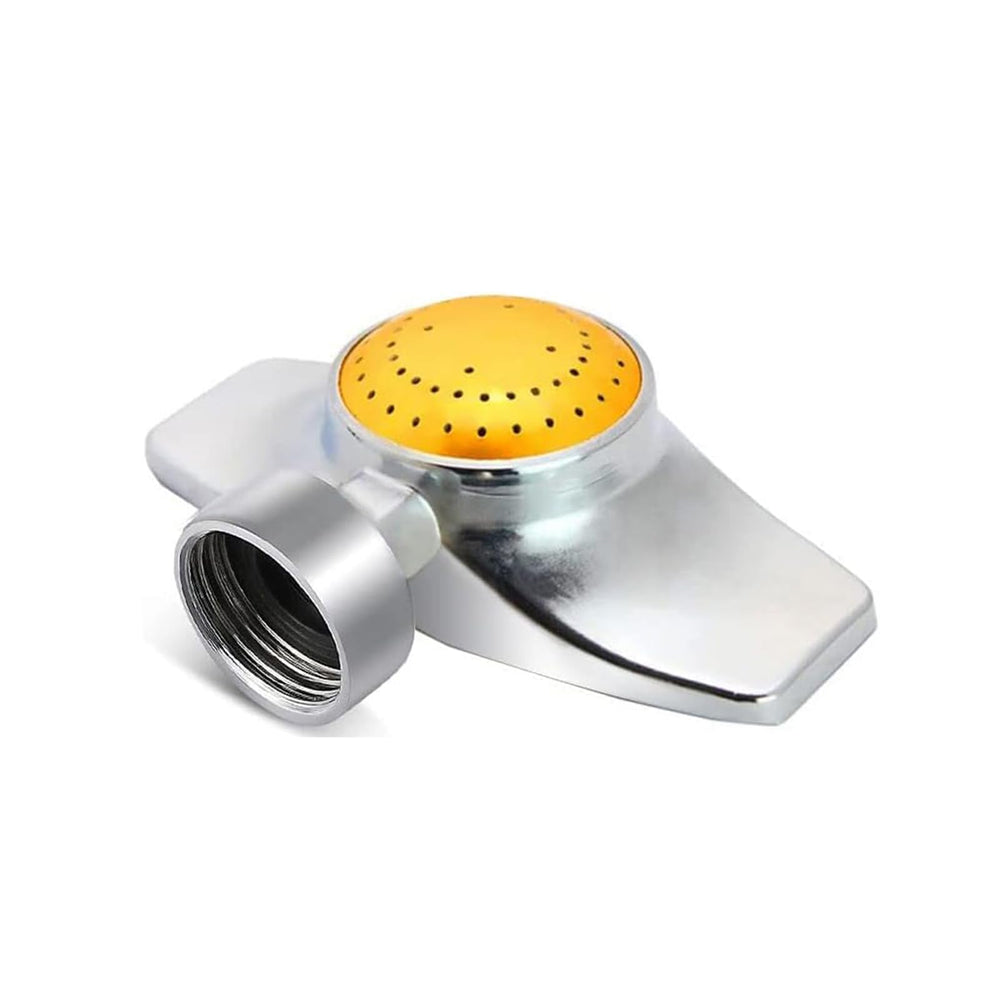 SYOOY 360 Degree Metal Spot Sprinkler in yellow, front view