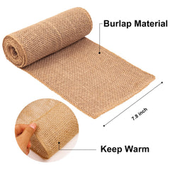 SYWHXY burlap wrap applied around a tree trunk