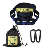 SZHLUX Hammock Straps 10ft blue model front view
