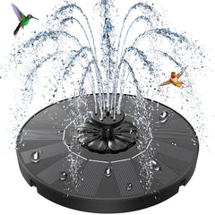 SZMP Solar Fountain black model with 7 nozzles in a garden