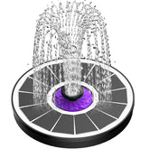 SZMP Solar Fountain front view with 7 nozzles in white finish