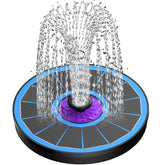 SZMP Solar Fountain front view with blue glass panel