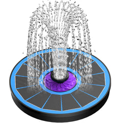 SZMP Solar Fountain front view with blue glass panel