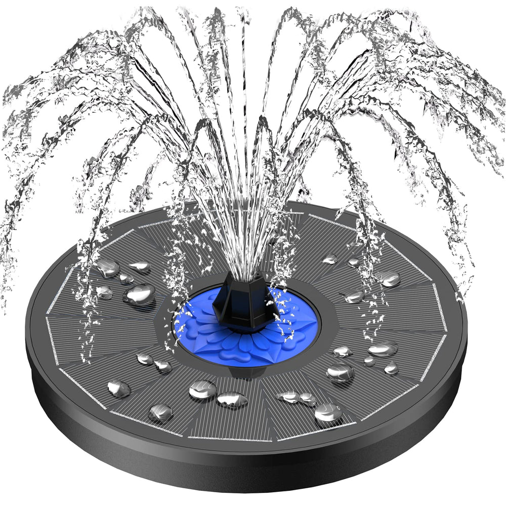SZMP Solar Fountain front view with flower detail