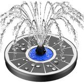SZMP Solar Fountain front view with solar panel