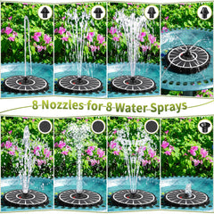 SZMP Solar Fountain in a garden setting