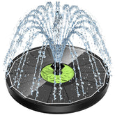 SZMP Solar Fountain Pump black model front view with glass panel