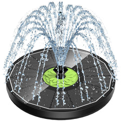 SZMP Solar Fountain Pump black model front view with glass panel
