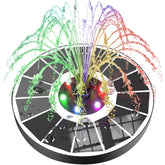 SZMP Solar Fountain with 100% glass panel and colorful LED lights