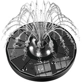 SZMP Solar Water Fountain black panel with glass top