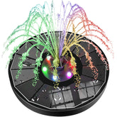 SZMP Solar Water Fountain front view with 100% glass panel