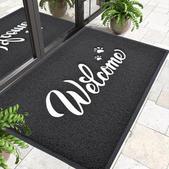 T.HENV Welcome Mat outdoor black-white front view